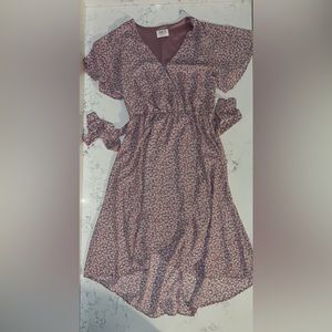 Pink/mauve flower sun dress